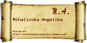 Mihalicska Angelika névjegykártya